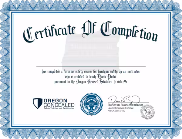 Digital Certificate - Oregon